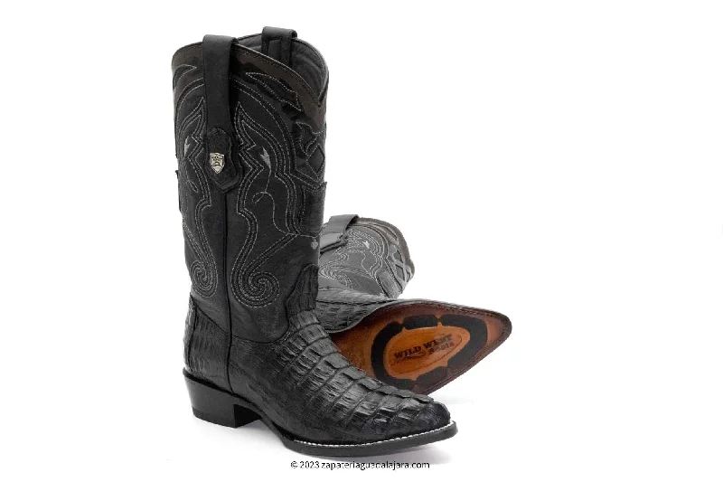 2990105 J-TOE CAIMAN TAIL BLACK COMBO BOOT AND BELT