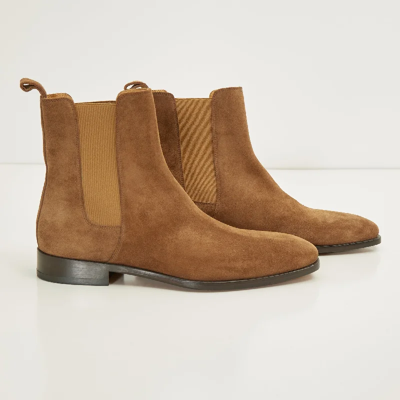 All Leather Essential Chelsea Boot  - Tobacco Suede