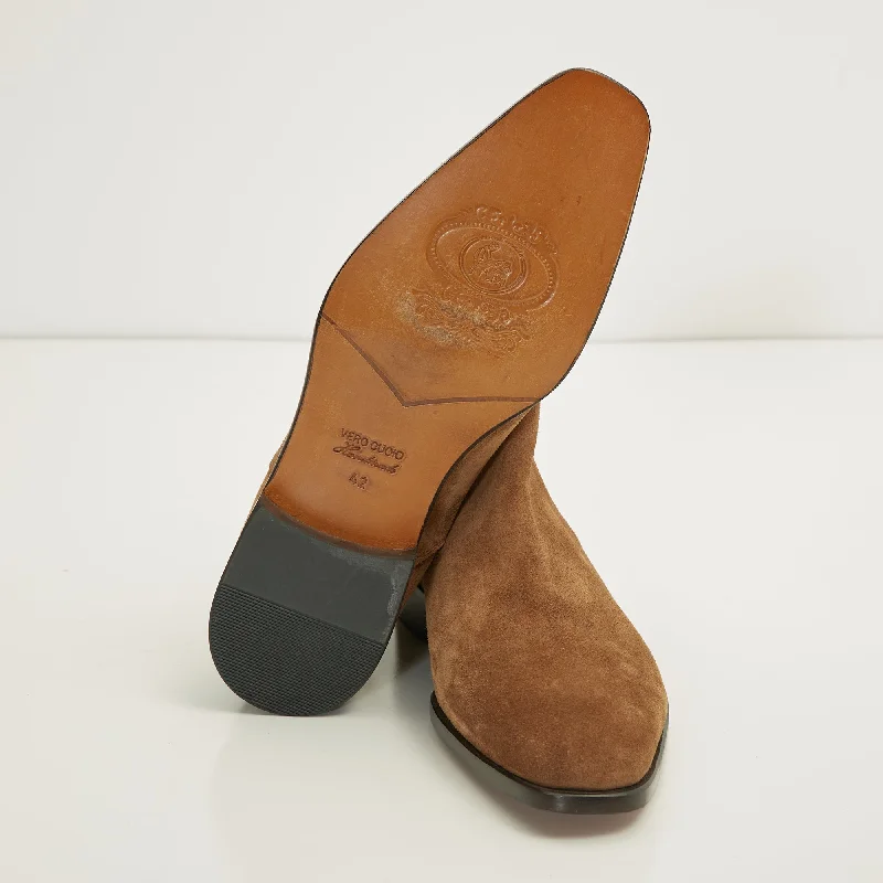 All Leather Essential Chelsea Boot  - Tobacco Suede