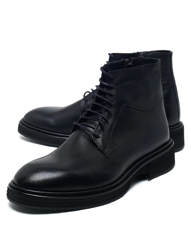 Denzel Black Leather