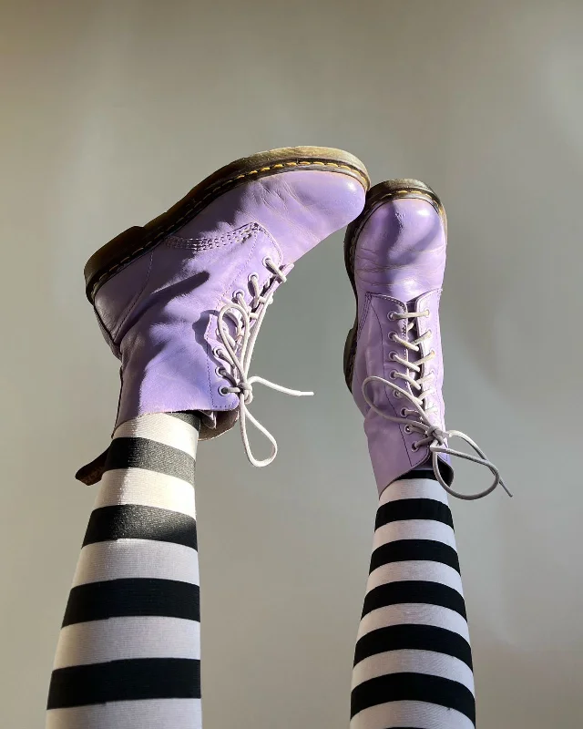 Dr martens light purple boots