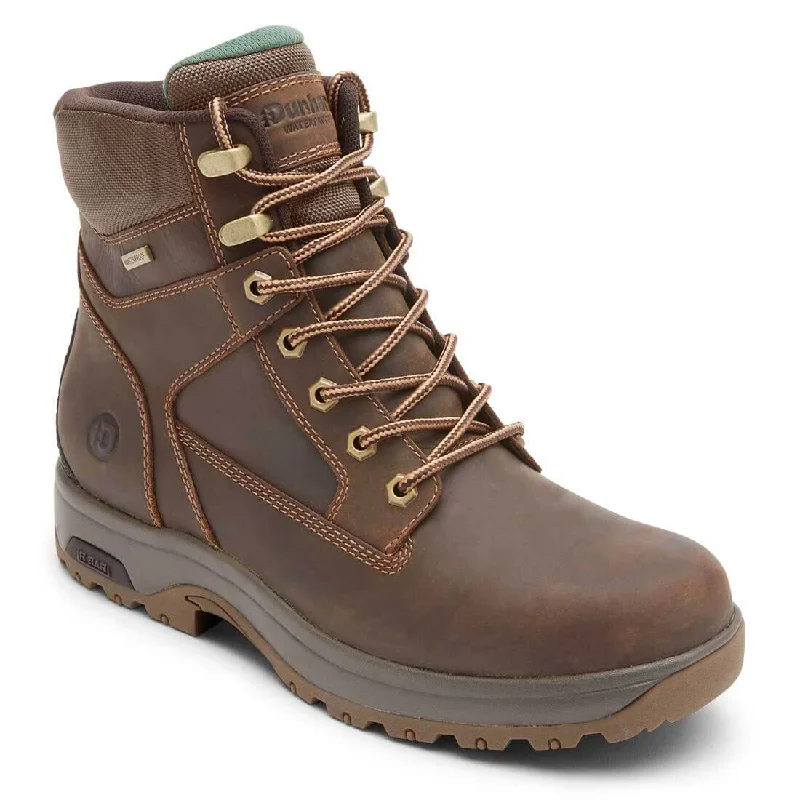 Men's Dunham 8000 Works 6"" PT Boot CI2327 Soft Toe - Brown Leather WP