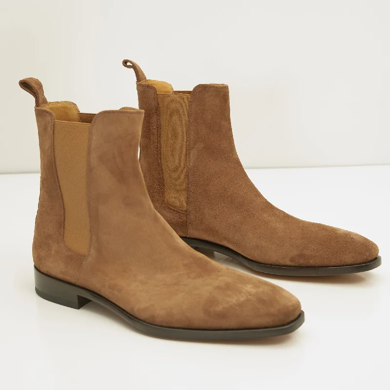 All Leather Essential Chelsea Boot - Tan Suede