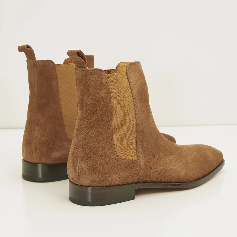 All Leather Essential Chelsea Boot - Tan Suede