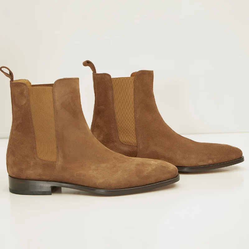 All Leather Essential Chelsea Boot - Tan Suede