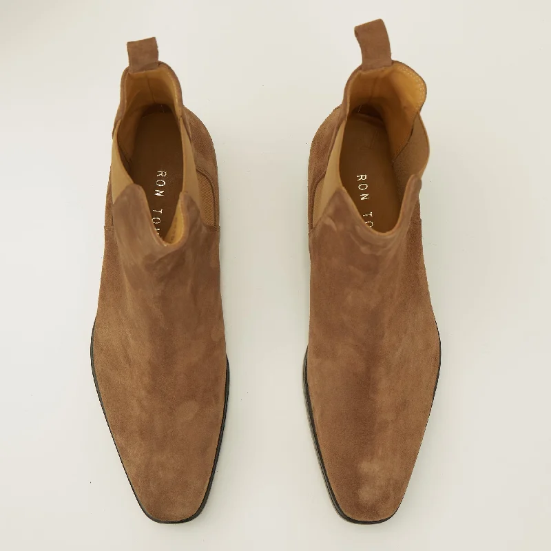 All Leather Essential Chelsea Boot - Tan Suede