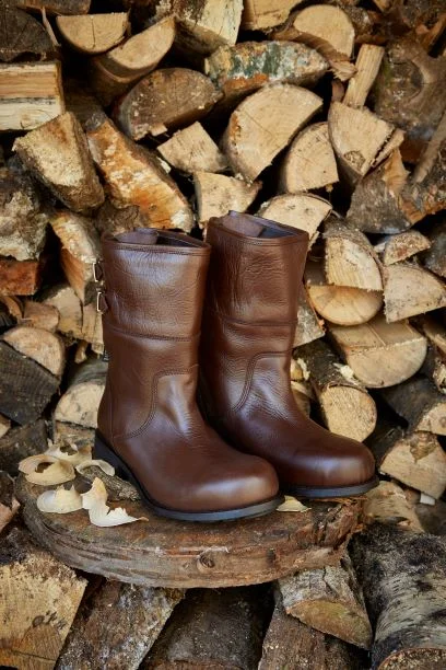 Country Boot - Smooth Chestnut Buffalo Leather - Men's - Goshawk Collection - Last few pairs