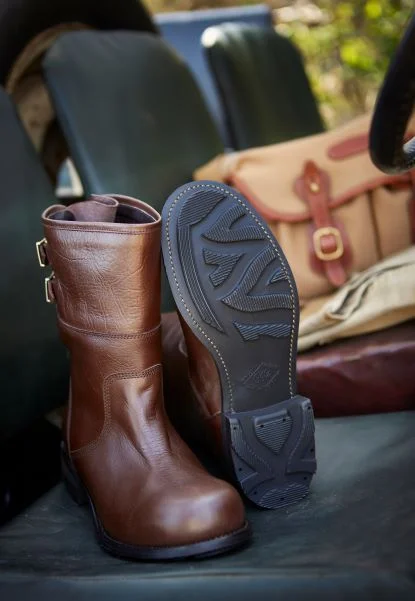 Country Boot - Smooth Chestnut Buffalo Leather - Men's - Goshawk Collection - Last few pairs