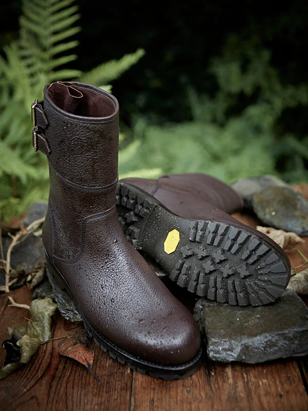 Country Boot in Chestnut Brown Leather 10"" - Men's - Hawk