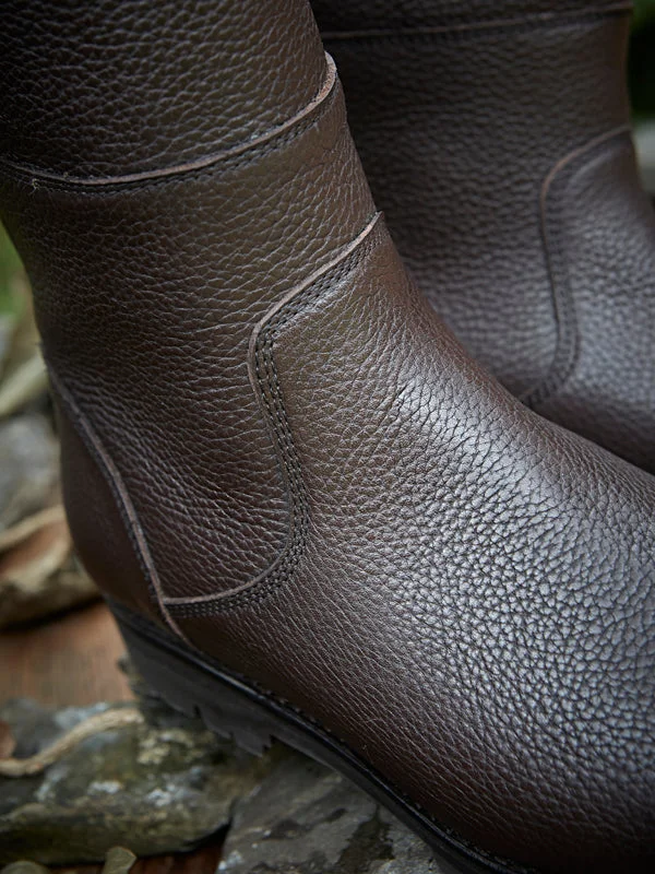 Country Boot in Chestnut Brown Leather 10"" - Men's - Hawk