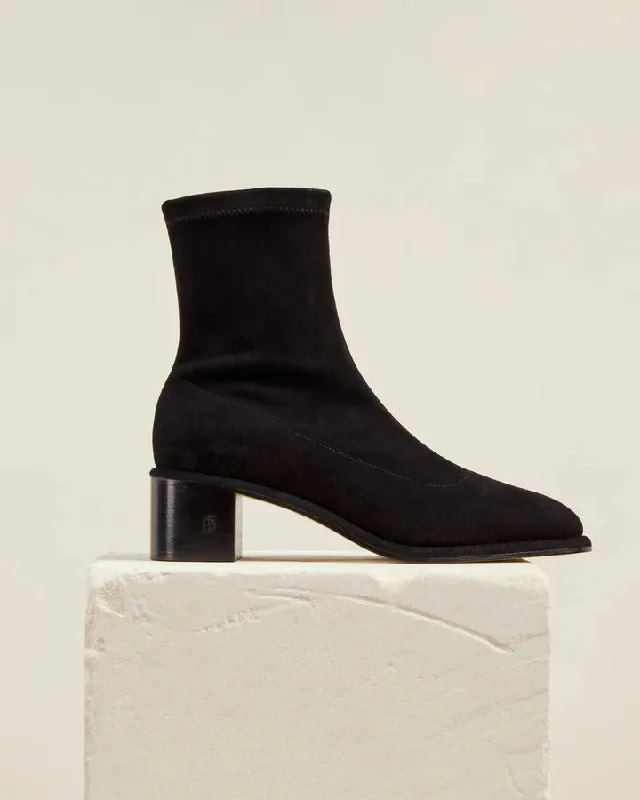 Iris Black Suede Boots