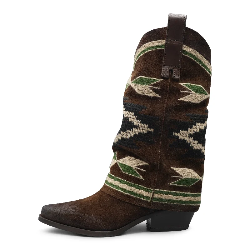 IZEL - Brown/Green Aztec Boot