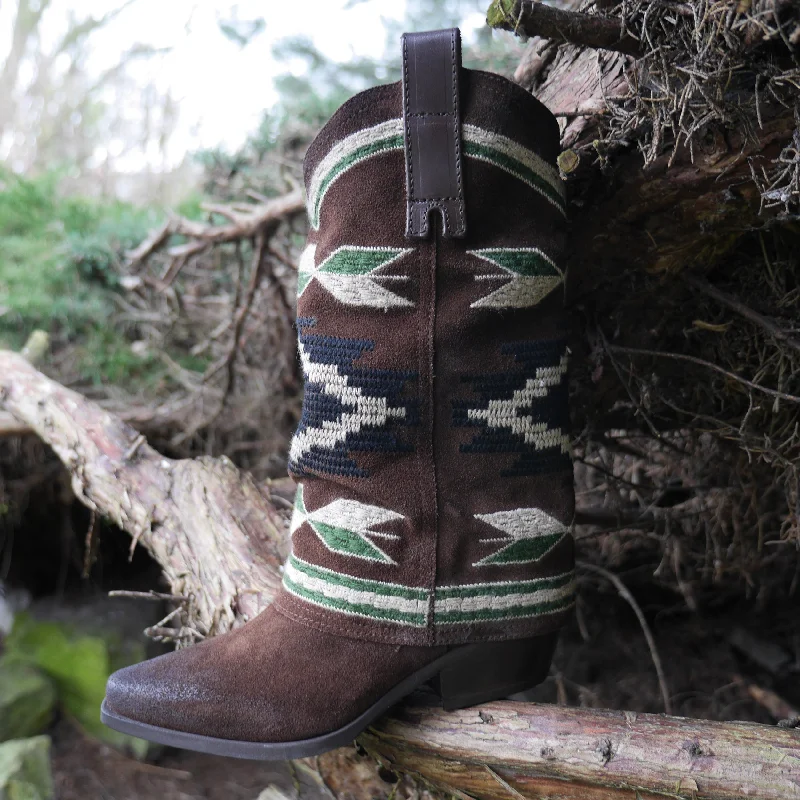 IZEL - Brown/Green Aztec Boot