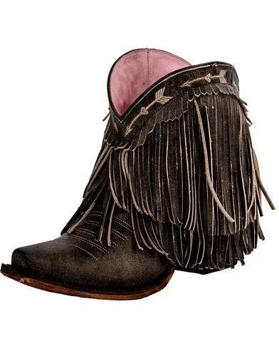 Junk Gypsy Spitfire Fringe Bootie in Distressed Brown