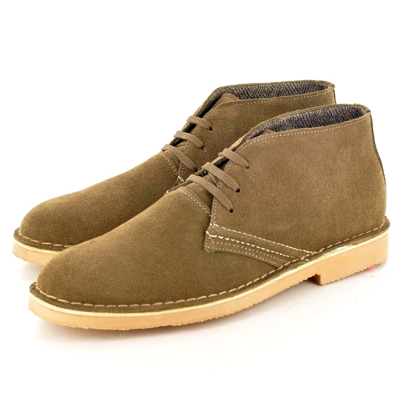 DESERT LEATHER BOOTS IN KHAKI