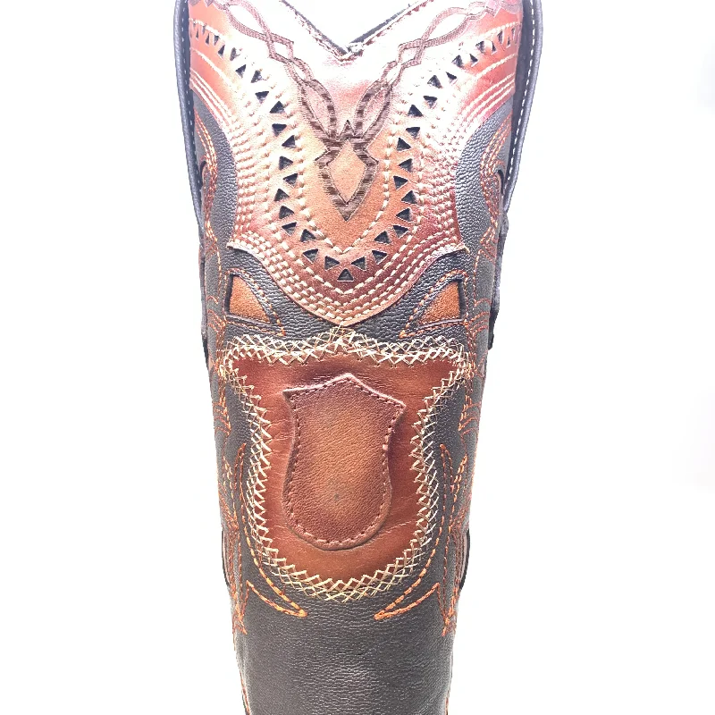 Los Altos Boots Brown Ostrich Quill Cowboy Boots