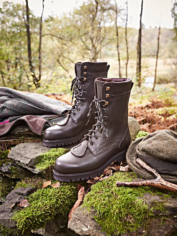 Chestnut Grain leather 9 "" Hiking and Walking Boot - Men’s - Marsh Harrier