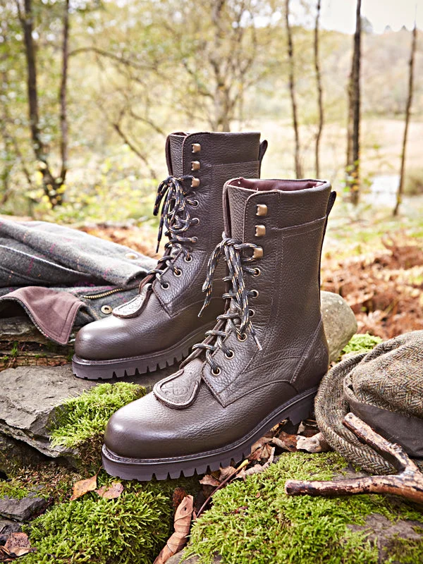 Chestnut Grain leather 9 "" Hiking and Walking Boot - Men’s - Marsh Harrier