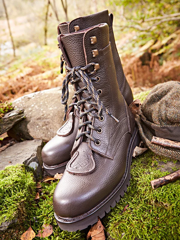 Chestnut Grain leather 9 "" Hiking and Walking Boot - Men’s - Marsh Harrier