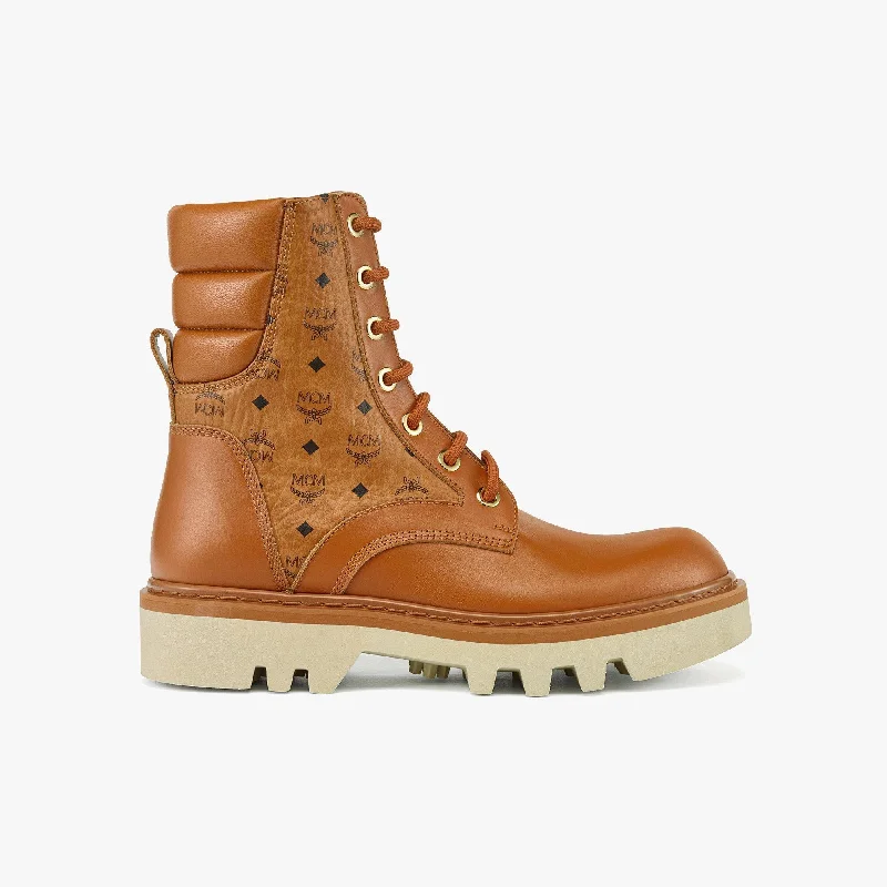 MCM Men's Visetos Boots in Calf Leather