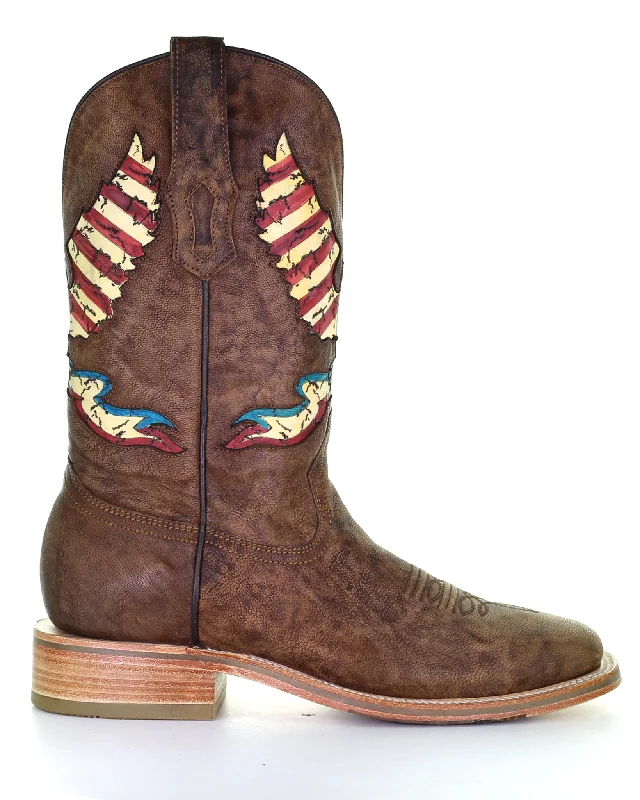 Men's Eagle Inlay Western Boots