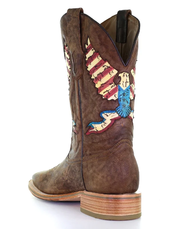 Men's Eagle Inlay Western Boots