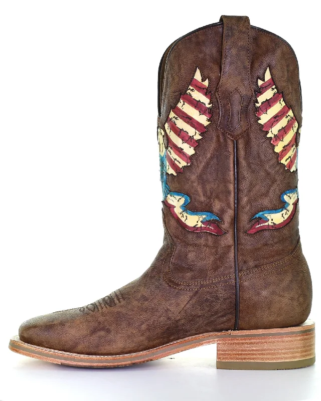 Men's Eagle Inlay Western Boots