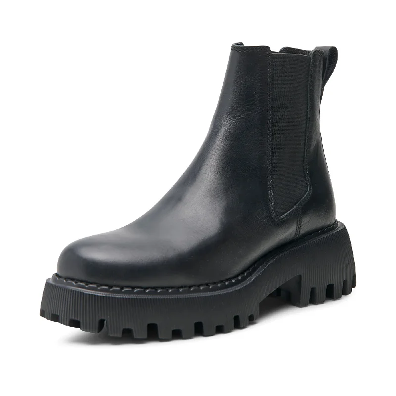 Posey Chelsea Leather Boot - Black