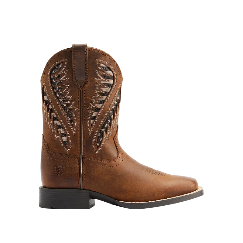 Ariat Youth Quickdraw VentTEK Distressed Tan Boots