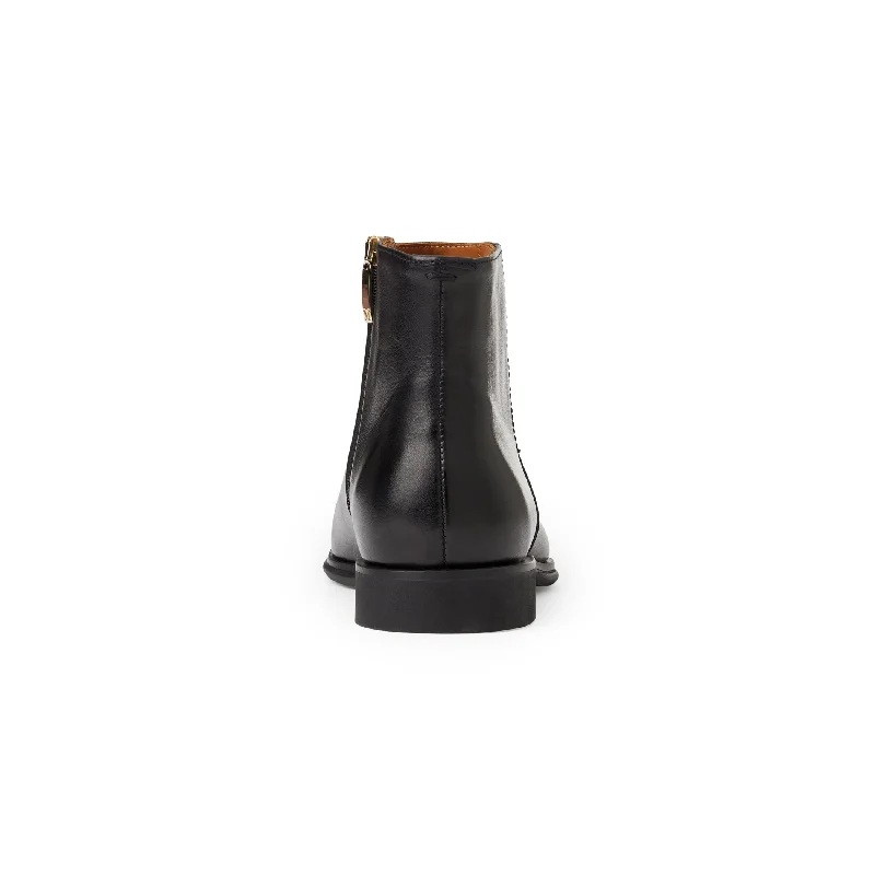 Raging Leather Side Zip Boot-Black