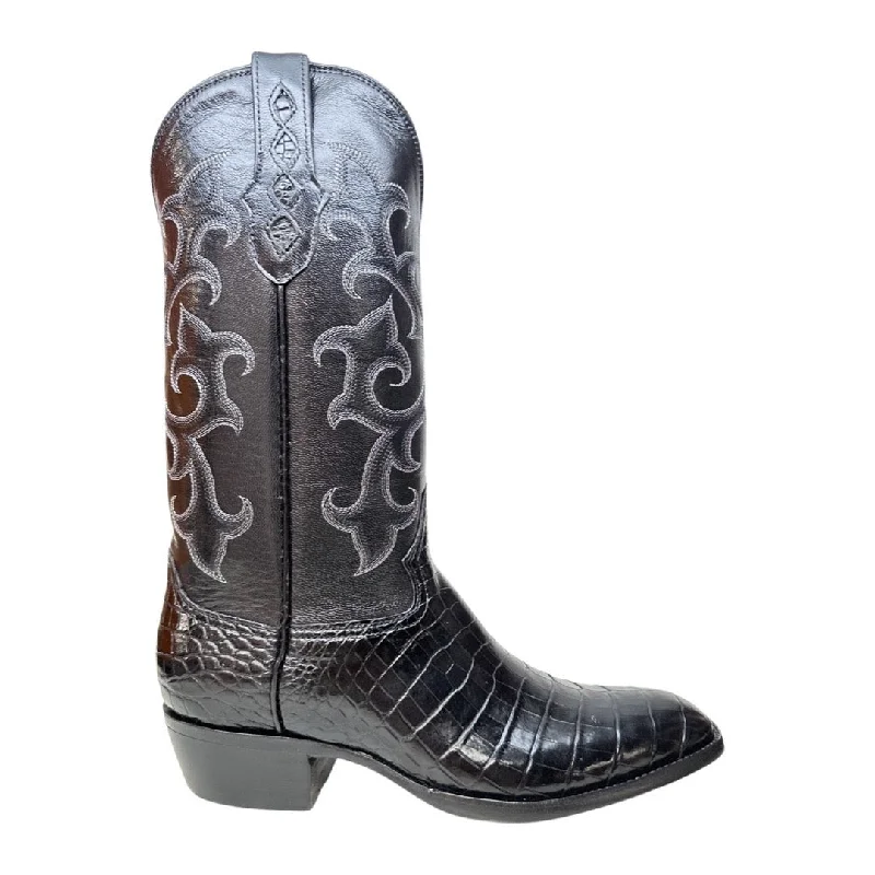 Safari Black Baby Nile Crocodile Belly Cowboy Boots