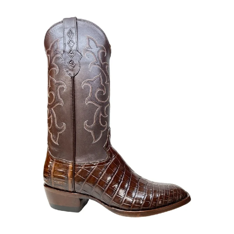 Safari Brown Baby Nile Crocodile Belly Cowboy Boots