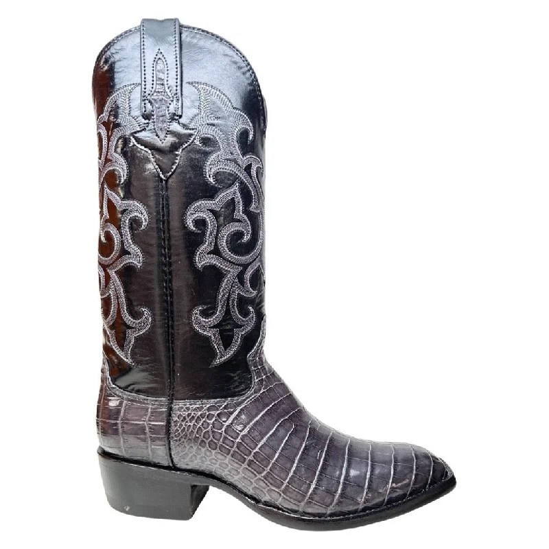 Safari Gray Baby Nile Crocodile Belly Cowboy Boots