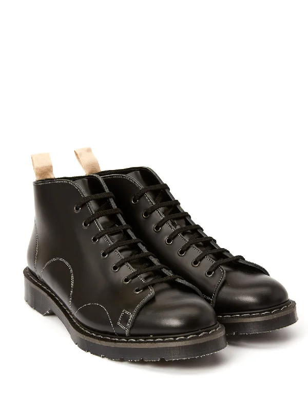 Solovair x Oliver Spencer Black Leather Monkey Boots