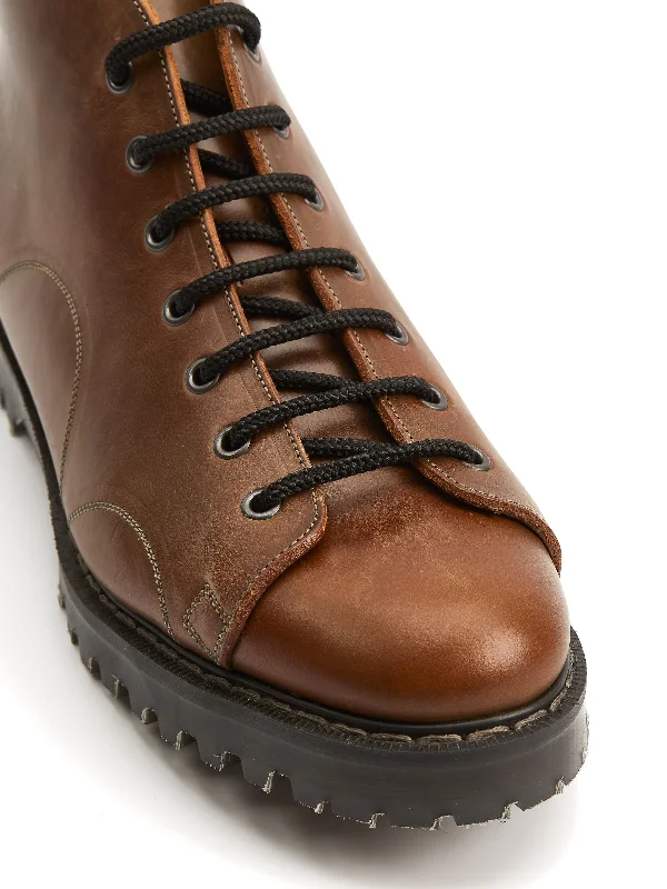 Solovair x Oliver Spencer Brown Gaucho Leather Monkey Boots