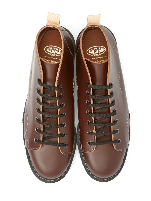 Solovair x Oliver Spencer Brown Leather Monkey Boots