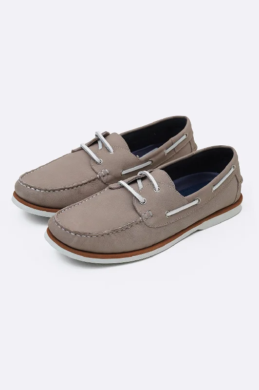 TUMBLED LEATHER BOAT SHOES