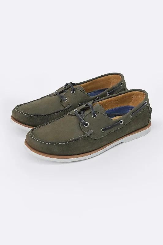 TUMBLED LEATHER BOAT SHOES