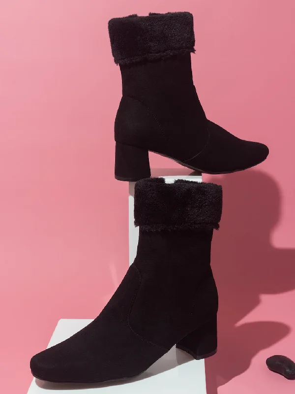 Women Black Regular Boots