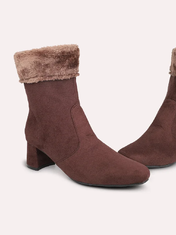 Women Brown Regular Boots