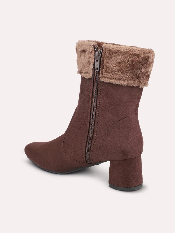 Women Brown Regular Boots