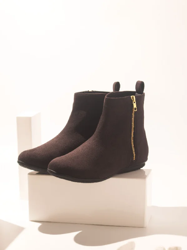 Women Brown Regular Boots