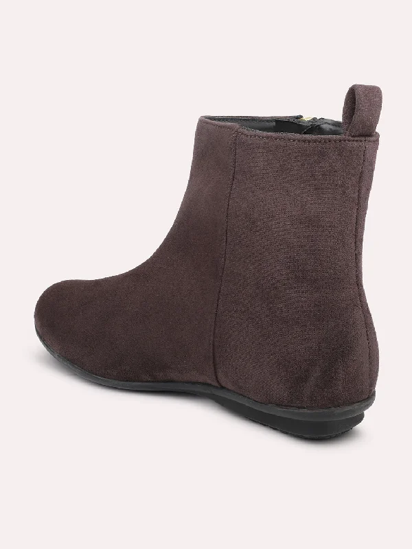 Women Brown Regular Boots