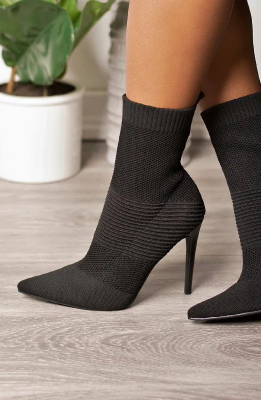 Chantria Sock Bootie- Black