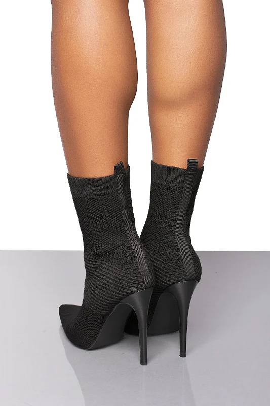 Chantria Sock Bootie- Black