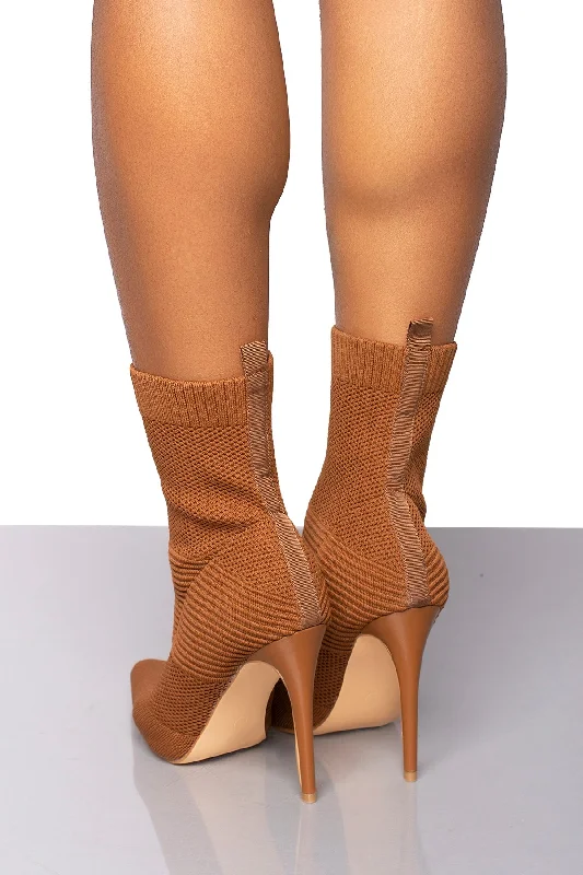 Chantria Sock Bootie- Tan