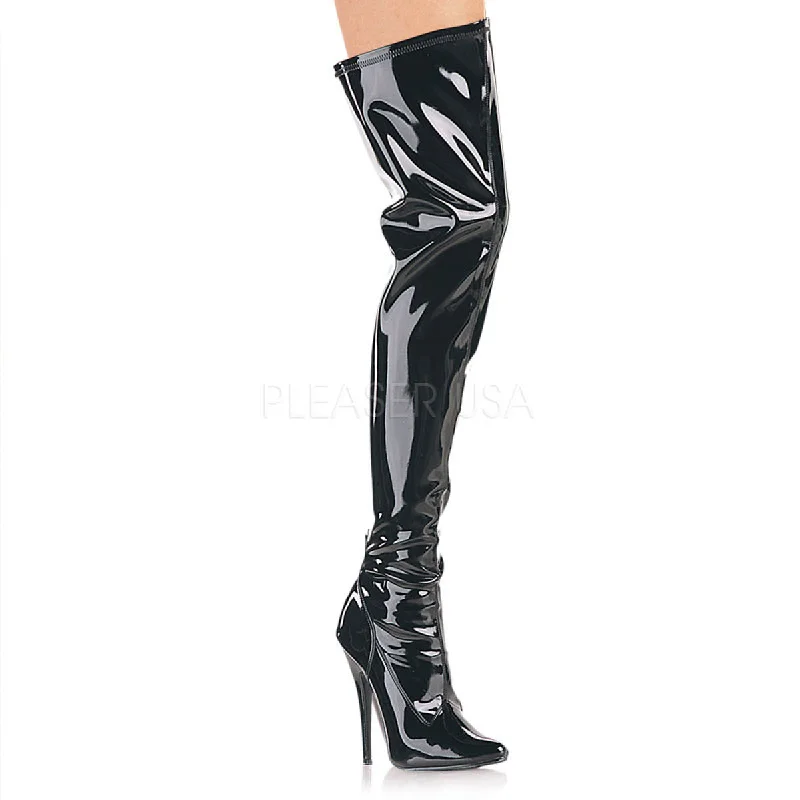 Shiny Domina Thigh High Boots