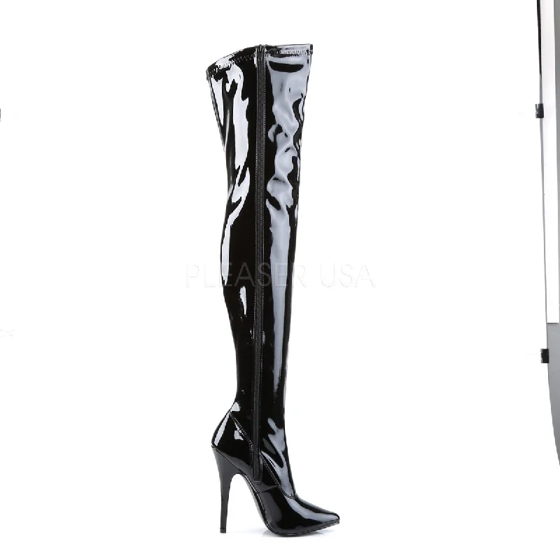 Shiny Domina Thigh High Boots