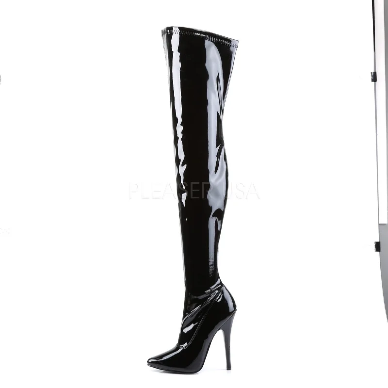 Shiny Domina Thigh High Boots