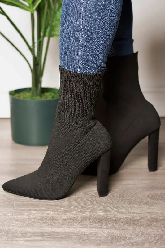 Flashy Sock Bootie (Black)